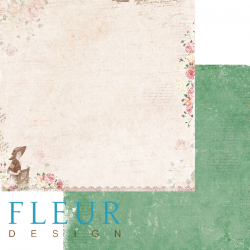 Двусторонний лист бумаги Fleur Design Забытое лето "Новый день", размер 30,5х30,5 см, 190 гр/м2