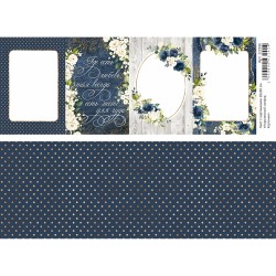 Двусторонний лист с картинками "Королевский сапфир. Карточки", 10х30см, 180 гр/м2