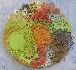 Вырубка набор салфеток 19 шт. дизайнерская бумага 125 гр.