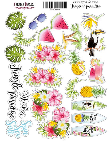Fabrika Decoru sticker set " Tropical paradise 016"