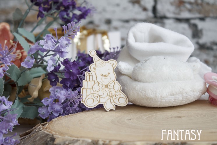 Чипборд Fantasy "Мишка 263", размер 4,2*5,5 см