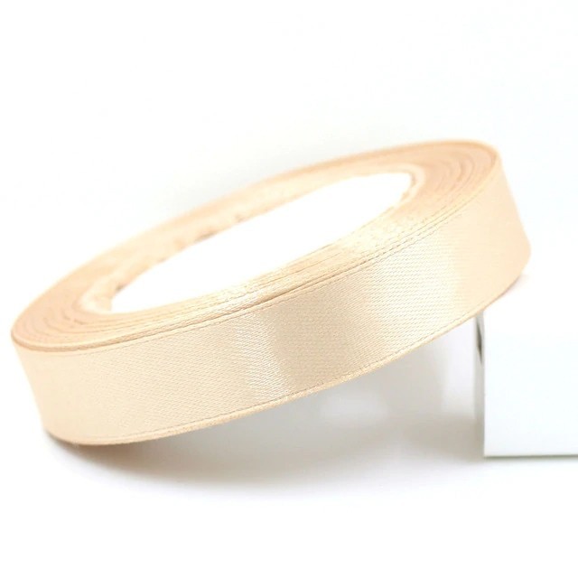 Satin ribbon "Cream", width 2.5 cm, length 5.6 m