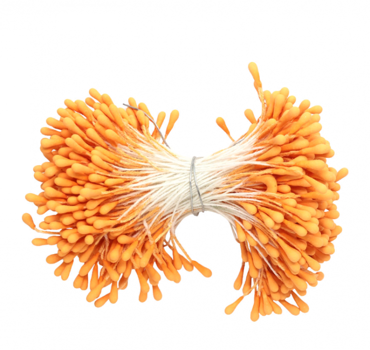 Тычинки двусторонние "Астра" 0,3х6 см, оранжевые