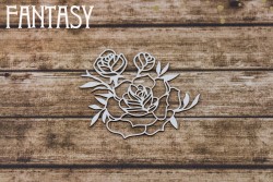 Чипборд Fantasy "Распущенная роза 2208" размер 6,8*6,8 см