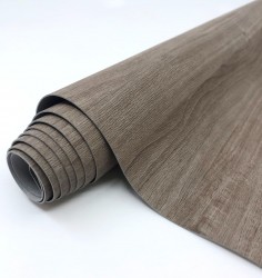 Переплётный кожзам Италия, цвет серо-коричневый, матовый, с текстурой, 33Х70 см, 240 г/м2