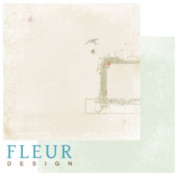 Двусторонний лист бумаги Fleur Design Цветущая весна "Поющие птицы", размер 30,5х30,5 см, 190 гр/м2