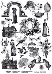 Калька для вырезания FANTASY "Винтажная рапсодия-1" размер 14*21 см, 120 гр 