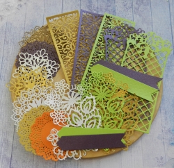 Вырубка набор салфеток и подложек 19шт. бумага дизайнерская 125 гр.