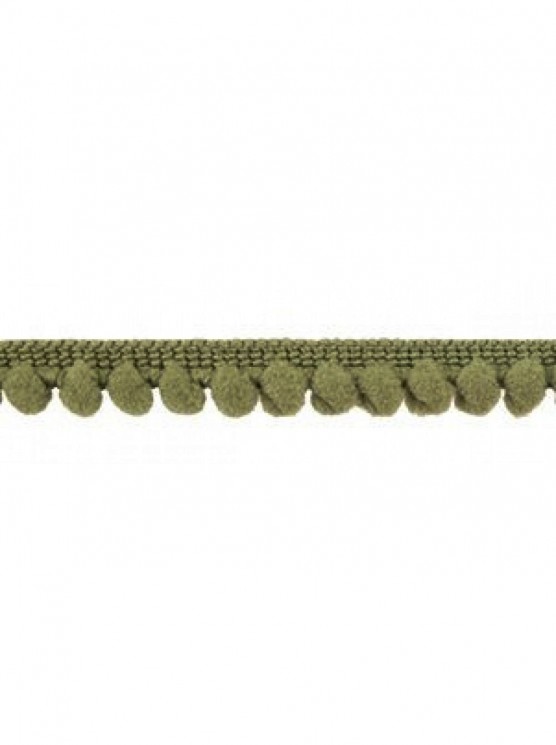 Ribbon with pompoms "Olive", width 1 cm, length 1 m