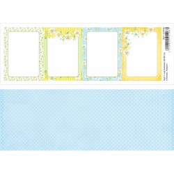 Двусторонний лист с картинками "Пчелки. Рамки", 10х30см, 180 гр/м2