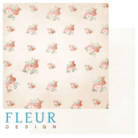 Double-sided sheet of paper Fleur Design Blooming spring "Bouquet for your beloved", size 30. 5x30. 5 cm, 190 gr/m2
