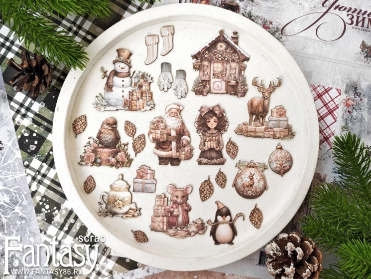 Высечки Fantasy на картоне "Время чудес -11", в наборе 25 шт