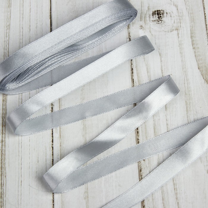 Satin ribbon "Light gray", width 2 cm, length 5.6 m