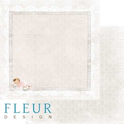 Double-sided sheet of paper Fleur Design Our baby Girl 