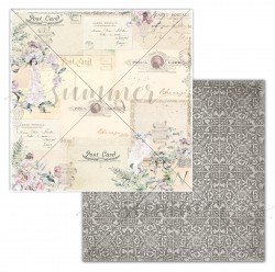 Двусторонний лист бумаги Summer Studio Blooming Day "My letter's", размер 30,5х30,5см, 190 гр