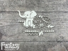 Чипборд Fantasy «Мамино счастье (Слоненок с цветком 3222)» размер 9,9*7,2 см