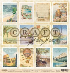 One-sided sheet of paper CraftPaper Bon Voyage 