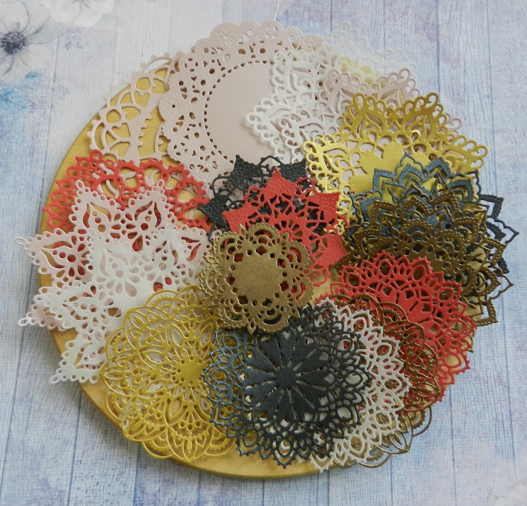 Вырубка набор салфеток 19 шт. бумага дизайнерская 125 гр..