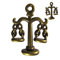 Suspension "Scales" bronze, size 2, 2x1, 8 cm, 1 piece