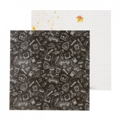 Двусторонний лист бумаги АртУзор "Меловая доска", размер 30,5х32 см, 180 гр/м2