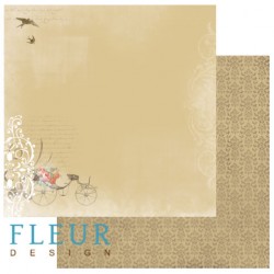 Двусторонний лист бумаги Fleur Design Цветущая весна "Утренняя прогулка", размер 30,5х30,5 см, 190 гр/м2