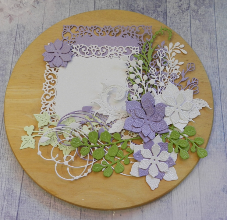 Вырубка набор 22 эл. бумага дизайнерская перламутровая 290 гр. 