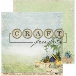 Double-sided sheet of CraftPaper paper I want to go camping 