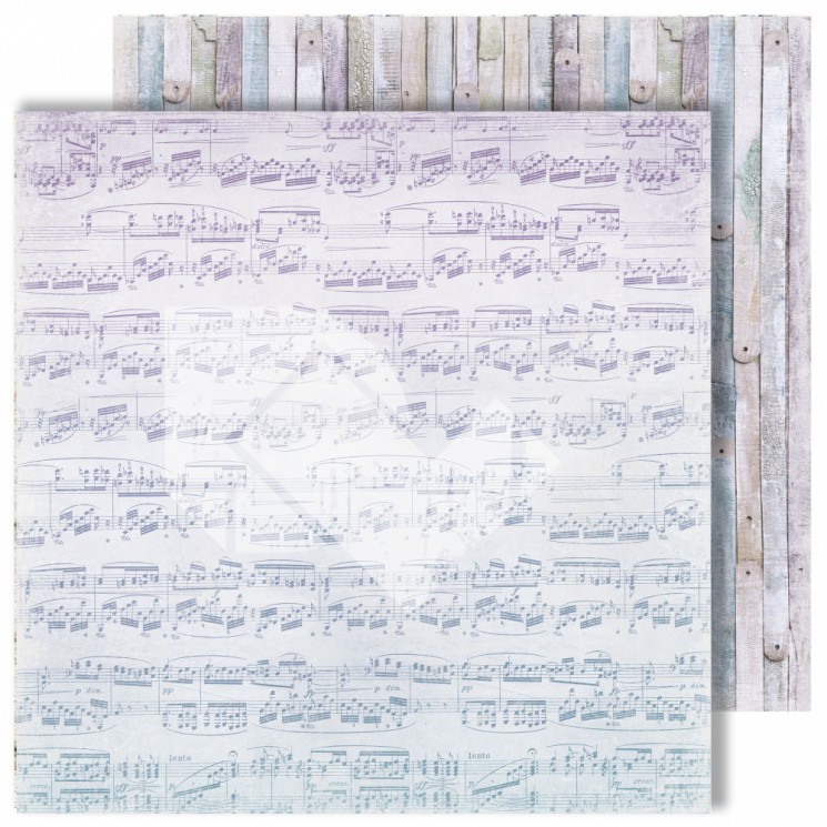 Double-sided sheet of paper Dream Light Studio Flowers Symphony "Notes", size 30, 48X30, 48 cm, 250 g /m2
