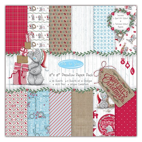 1/3 set of Me To You "Christmas" paper, 12 sheets, size 20x20 cm, 150 g /m2