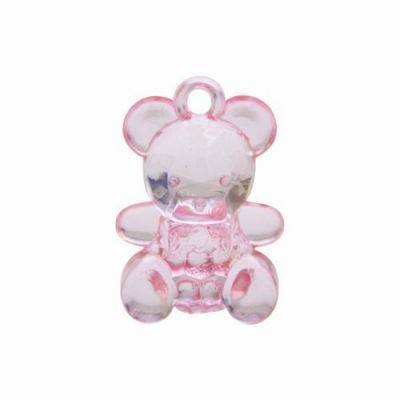 Decorative element Lan Jing Ling "Bear", color pink, 1 piece