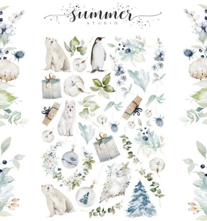 Set of die-cuts Summer Studio "NORTHERN LIGHTS" density 330 gr/m