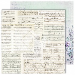 Двусторонний лист бумаги Dream Light Studio Flowers Symphony "Music", размер 30,48Х30,48 см, 250 г/м2