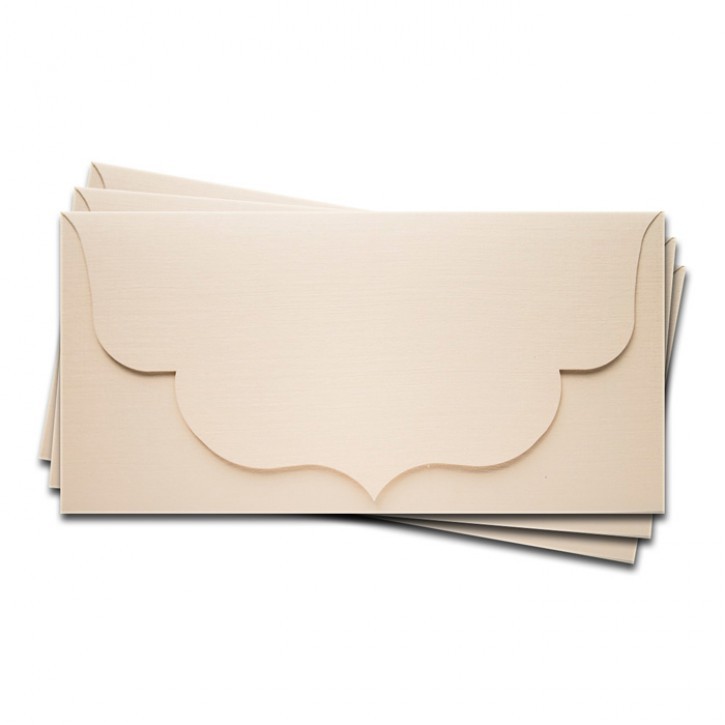 The basis for the gift envelope No. 3, Ivory color, texture "Linen" 1 piece, size 16. 5x8. 3 cm, 245 gr