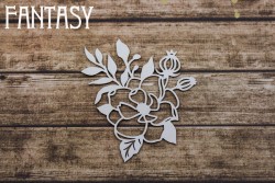 Чипборд Fantasy "Цветок шиповника 2213" размер 7,6*6,5 см