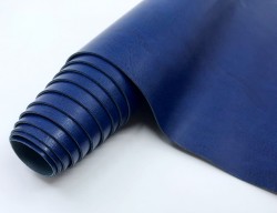 Переплётный кожзам Италия, цвет Ярко-синий глянец, 32Х70 см, 255 г/м2 