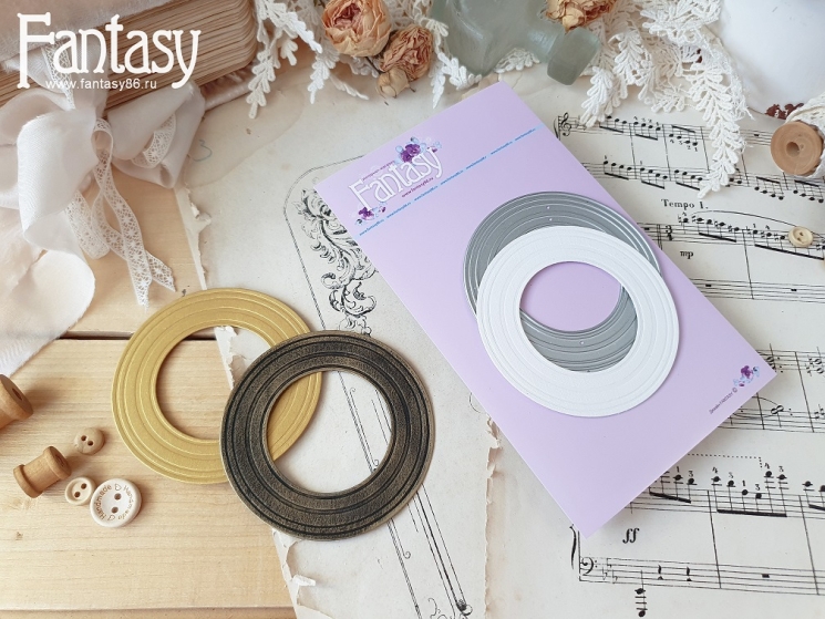 Fantasy cutting knife "Frame circle with embossed 1514" size 7 cm