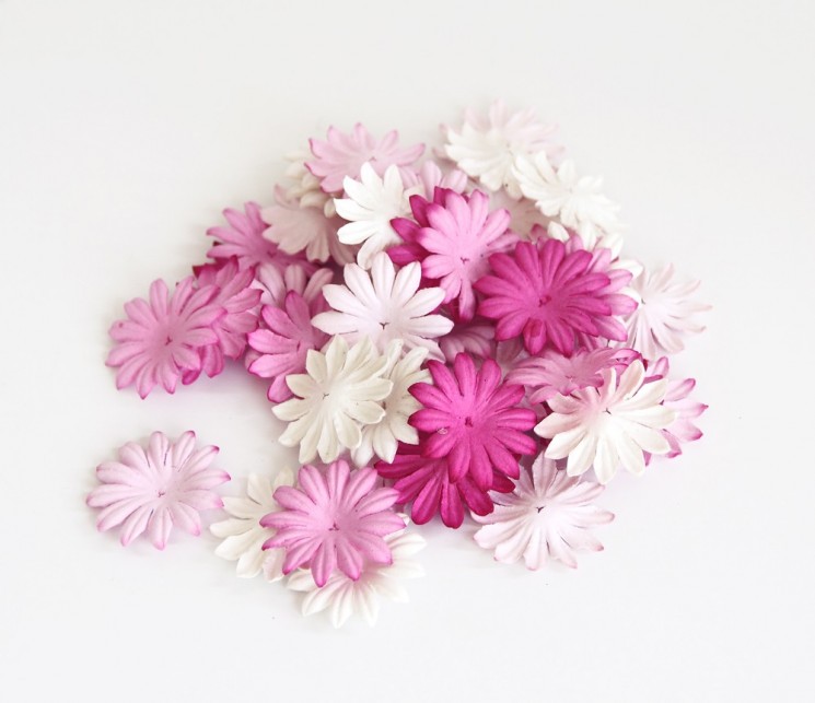 Daisy petals "Pink mix" size 2.5 cm 10 pcs