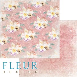 Double-sided sheet of paper Fleur Design Lagoon 