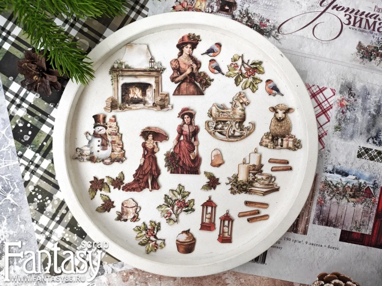 Высечки Fantasy на картоне "Время чудес -16", в наборе 28 шт 