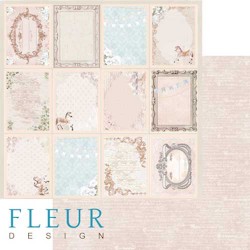 Двусторонний лист бумаги Fleur Design Джентиль "Волшебные моменты", размер 30,5х30,5 см, 190 гр/м2