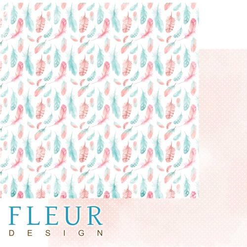Double-sided sheet of paper Fleur Design Breath of spring "Light wind", size 30. 5x30. 5 cm, 190 g/m2