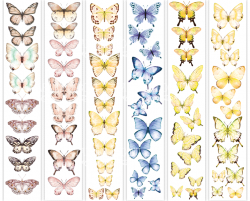 Набор полос с картинками для декорирования Fabrika Decoru "Бабочки 1", размер 5х30,5 см, 6 шт