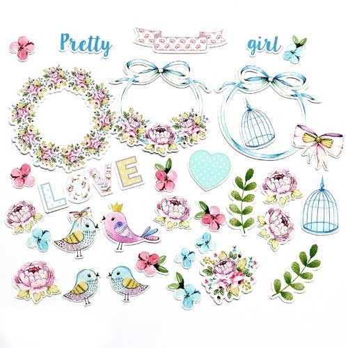 MonaDesign "Fancy spring" die-cut set 24 elements