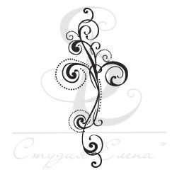 Photopolymer stamp "CURL 68" 2, size 3. 2x7 cm