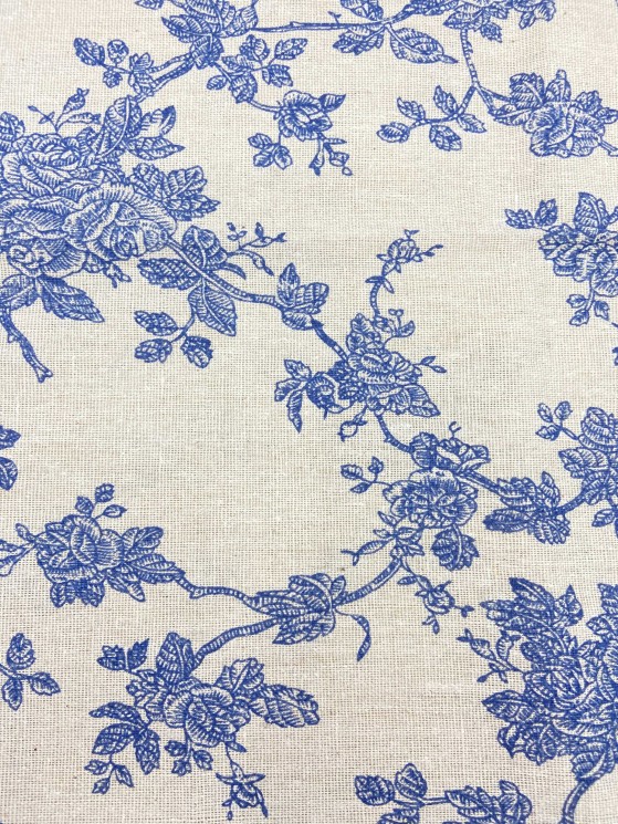 Отрез льняной ткани "В саду", размер 35Х70 см