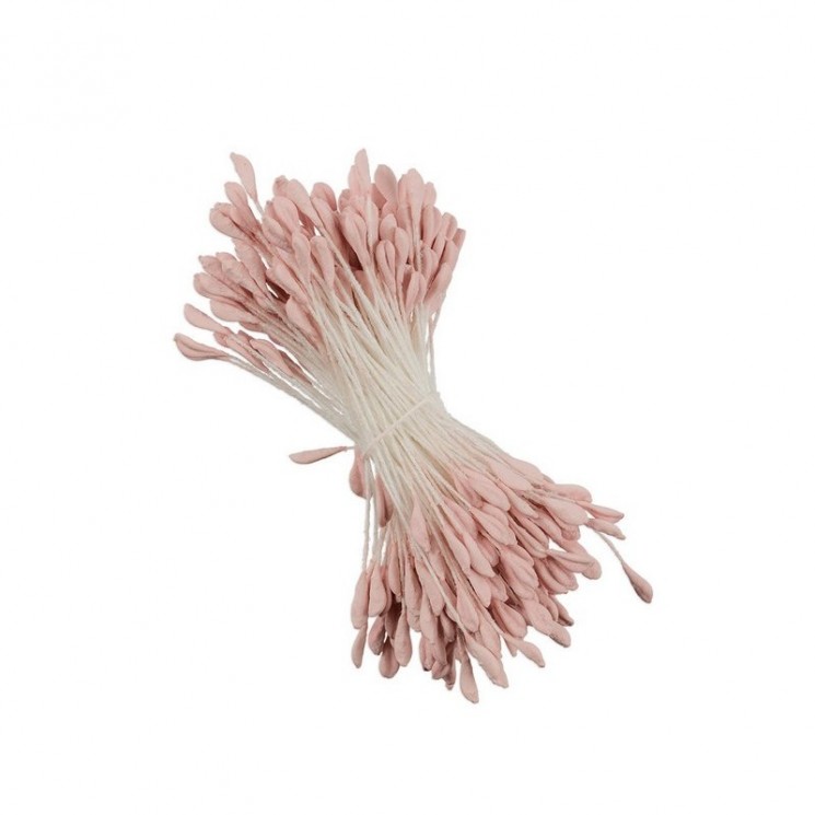 Double-sided stamens "Fiorico" 2.5 mm, 160 pcs, pink