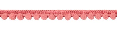 Ribbon with pompoms "Pink-peach", width 1 cm, length 1 m