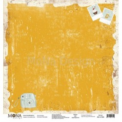 Односторонний лист бумаги MonaDesign Ретро кафе "На память" размер 30,5х30,5 см, 190 гр/м2