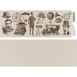 Двусторонний лист с картинками "Идеальный мужчина. Персонажи", 10х30 см, 180 гр/м2