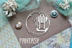 Чипборд Fantasy "Рюкзак в рамке 843 " размер 9,2*9 см